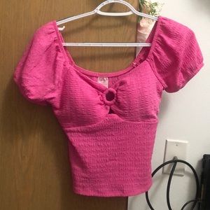 Hot pink crop top